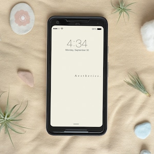 Minimalistische Ästhetische Telefon-Tapete, Minimalistisches ästhetisches Schloss-Bildschirm-Tapete digital Download, minimalistisches Hintergrund-Telefon-Tapete