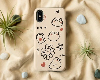 Cute Animal Art iPhone Case | A Happy Day Phone Case