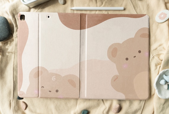 韓国かわいい【byemypie】iPad Case - こんぺいとう IPad Case Cute Bear Korean Stye With Pen Slot for Book Stand