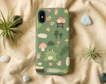 Cute Green Frog iPhone Case