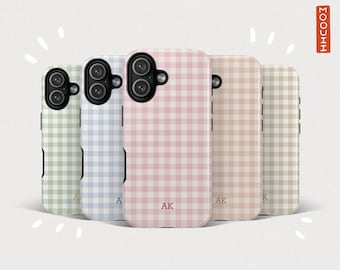 Custom Striped Initial Phone Case for iPhone, Samsung Galaxy/Notes and Google Pixel