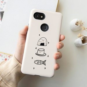 Cute Food Doodle Phone Case, Cute Doodle iPhone 13 12 11 Mini Pro Max SE 2020 X XS 8 Samsung Galaxy Note S22 S21 S20 Google Pixel 6 5 4A 3XL