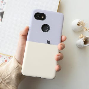 Cute Black Cat Pastel Phone Case, iPhone 12 Mini 11 Pro Max X XR XS 7 8 Samsung Galaxy Note 9 10 Galaxy S9 S10 S20 S21 Google Pixel 5 4 3XL image 2