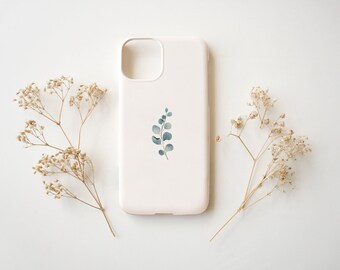Funda minimalista con hojas para Pixel 6 Pro, iPhone 14 Pro Max, Pixel 7, Pixel 5 y Samsung S23.