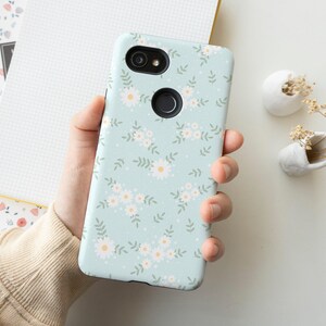 Pastel Blue Flower Phone Case for iPhone 12 Mini 11 Pro Max X XR XS 7 8 Plus Samsung Galaxy Note 8 9 10 Galaxy S10 S20 Google Pixel 2 3 4XL image 1