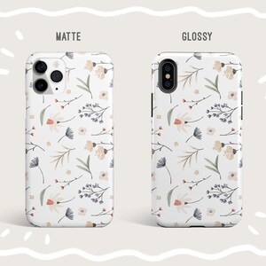 Vintage Wild Flower Pattern Floral Art Phone Case, iPhone 12 Mini 11 Pro Max X XR XS 7 8 Samsung Galaxy S21 S20 S10 Google Pixel 5 4 3AXL image 3