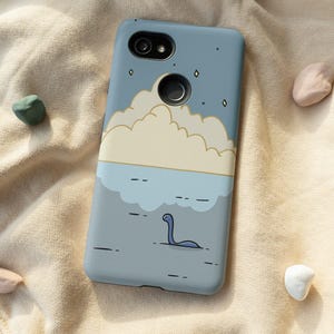 Bonita funda para teléfono con el monstruo del Lago Ness, para iPhone 12 Mini, 11 Pro Max, X, XR, XS, 7, 8, Samsung Galaxy Note 9, 10, Galaxy S9, S10, S20, S21, Google Pixel 5, 4, 3XL.