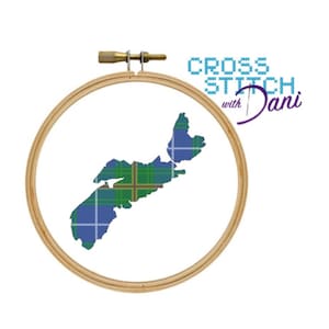 Cross Stitch Pattern: Nova Scotia Canada Tartan (Instant PDF Download)