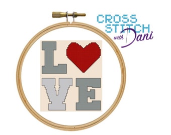 Cross Stitch Patterns: LOVE + Love PRIDE Combo (Instant PDF Download)