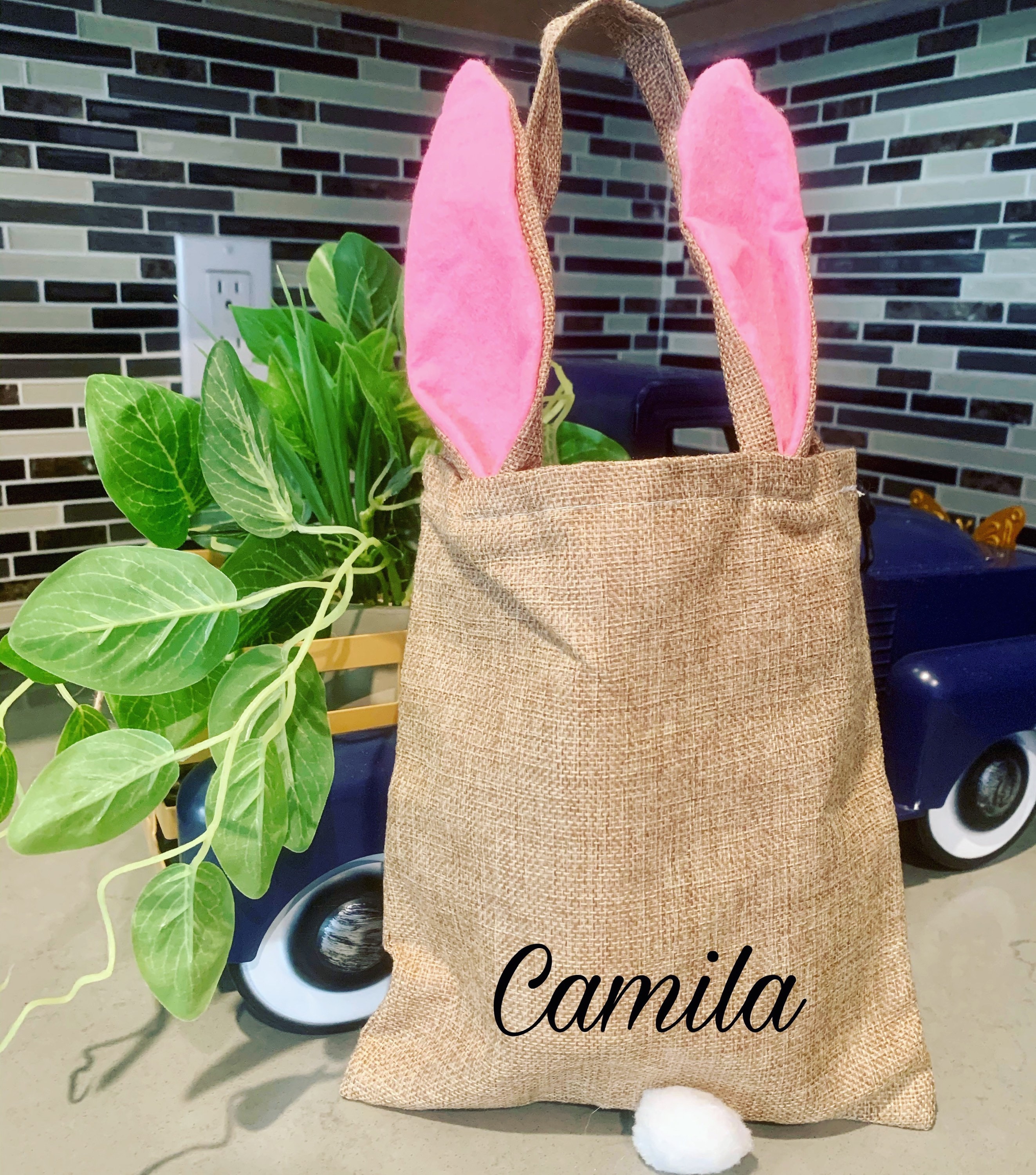 Personalized Easter Bags Bunny Ear Bags Egg Hunt Bags Etsy