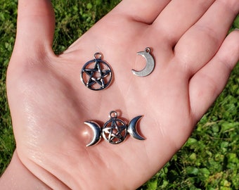 Goddess Tripple Moon or Pentacle pendant or necklace !SEE DESCRIPTION!