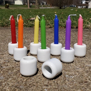 White Chime Candle Holder