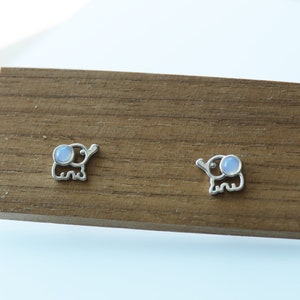 Sterling Silver Elephant Earrings Baby Elephant Stud Earrings Animal Earrings Dainty Earrings Girl Earrings Gift for Her
