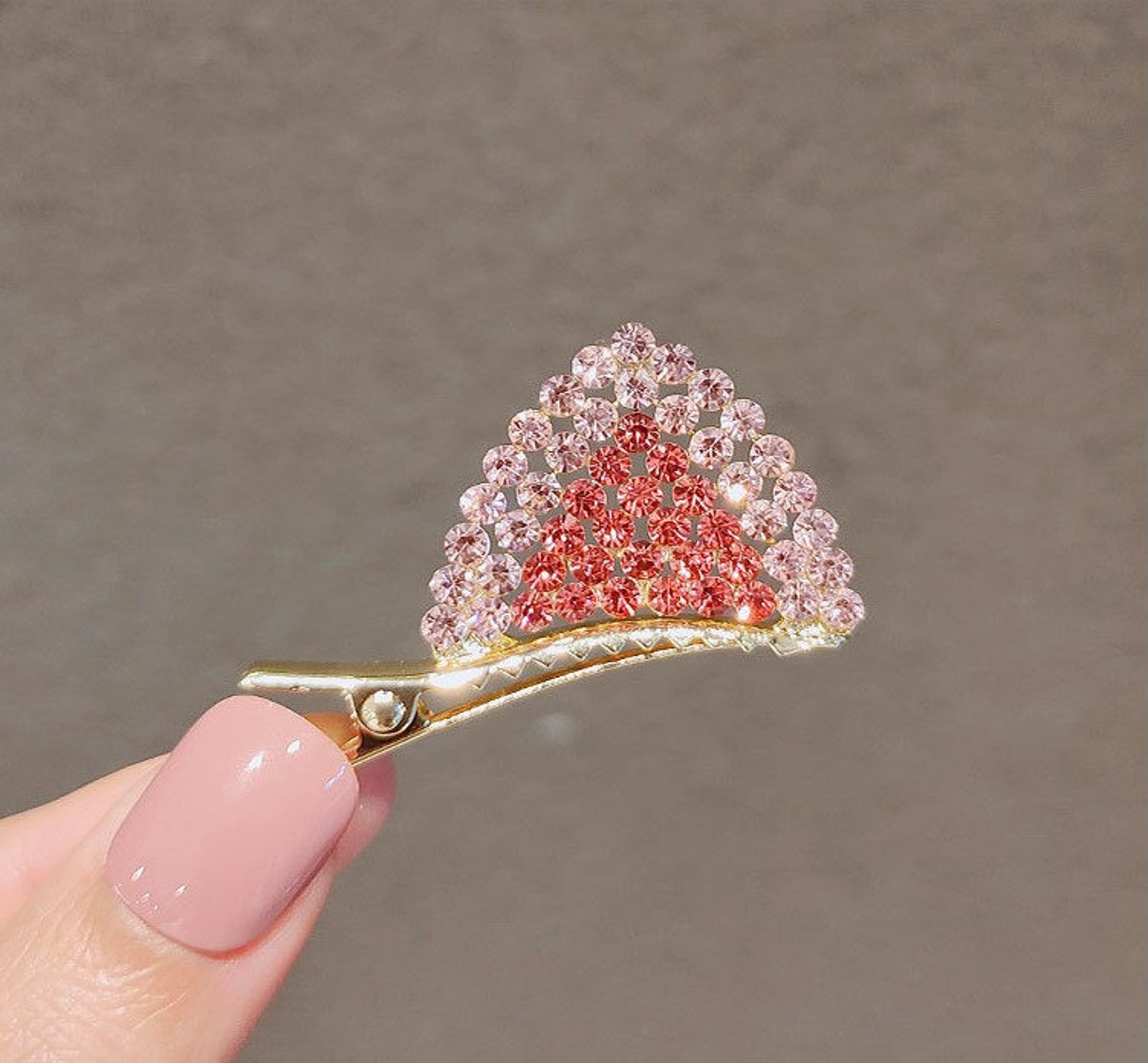 Sparkly Cat Ear Hair Clips Halloween Costume Pink Rhinestones Etsy