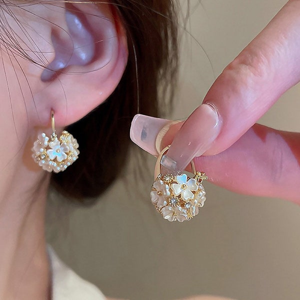 Flower Basket Earrings Etsy