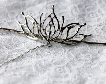 Metal Hair Pin Lotus Hair Stick Artistic Hairpin Flower Hair Fork Hair Accessories Hair Jewelry