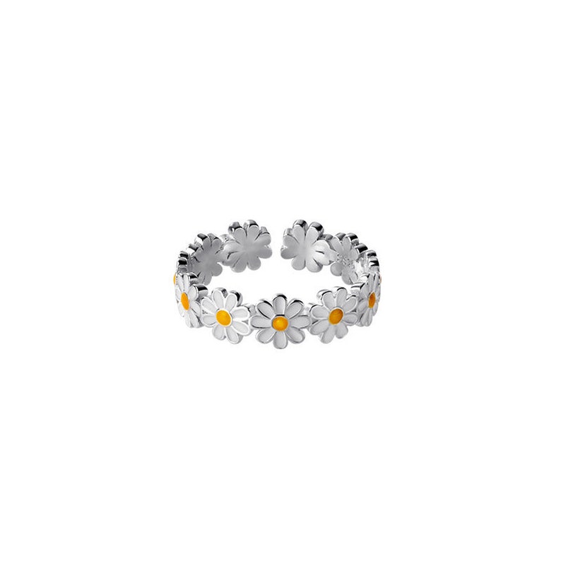 S925 Sterling Silver Daisy Ring