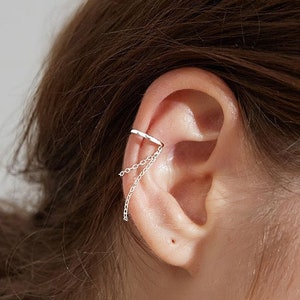 Long Tassel Chain Kesley Ear Cuff (non pierced) waterproof .925