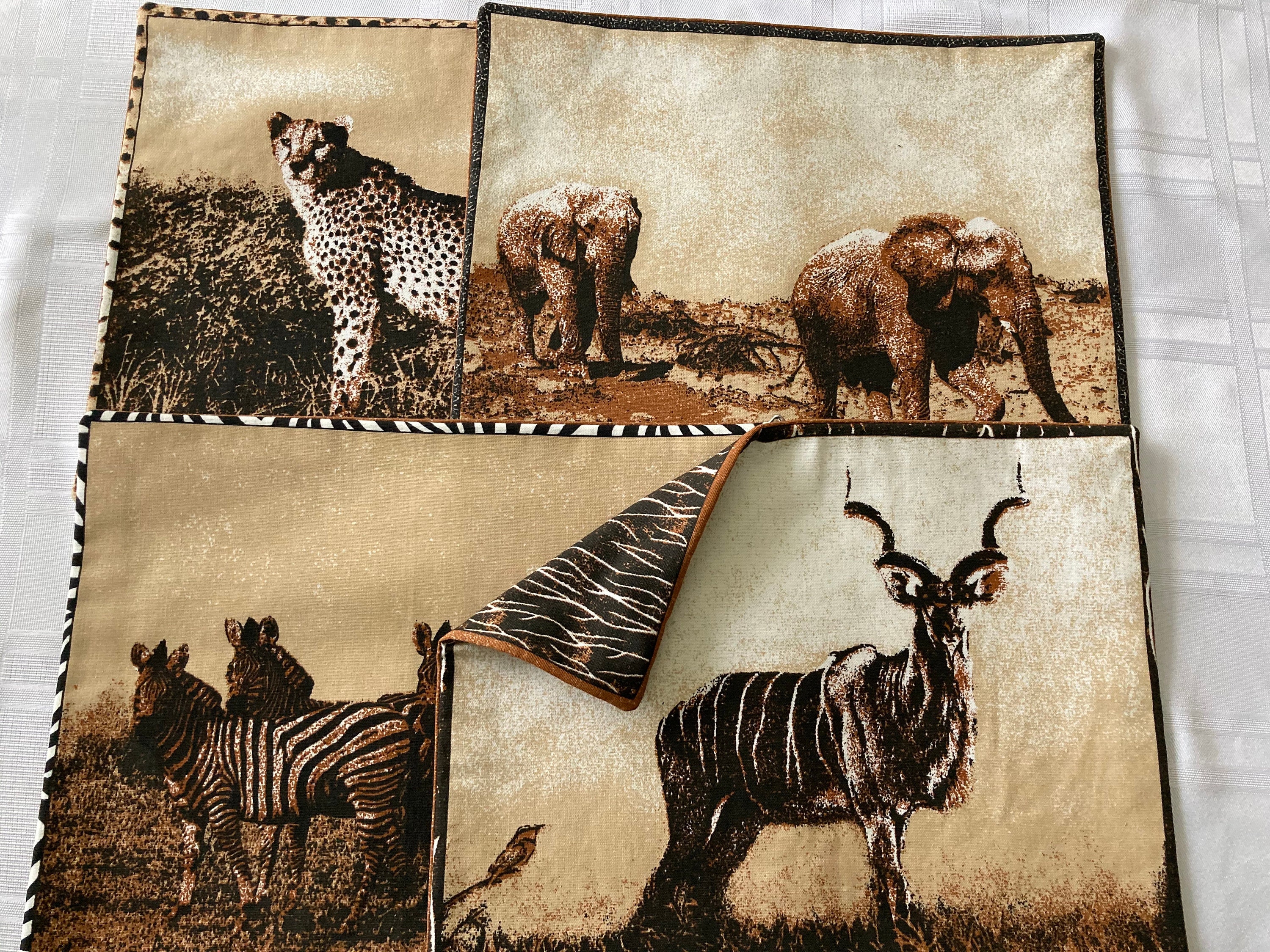 African animal placemats Etsy
