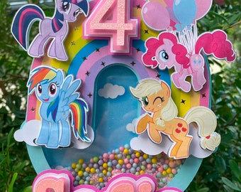 my little pony cake topper, my little pony birthday decoration, my little pony party, my little pony poster, my little pony invitation