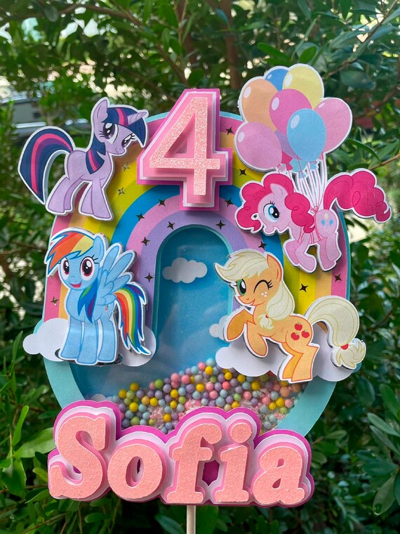 My Little Pony Cake Topper My Little Pony Birthday Decoration My