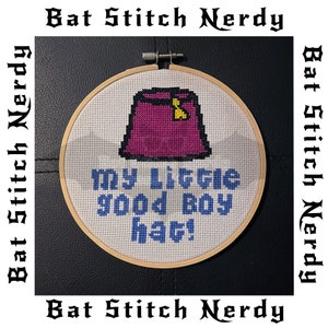 Good Boy Hat Cross Stitch Pattern