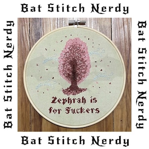 Padrão de ponto cruz "Zephrah is for F*ckers"