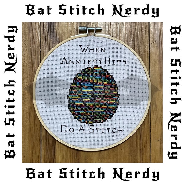 Anxiety Helper Cross Stitch Pattern