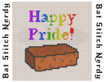Happy Pride Brick Cross Stitch Pattern