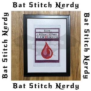 Bane Spell Card Cross Stitch Pattern