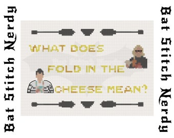Fold in the Cheese Cross Stitch Pattern