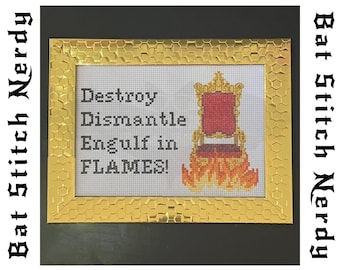 Kruissteekpatroon Taskmaster Flames