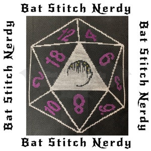 The Unsleeping D20 Cross Stitch Pattern