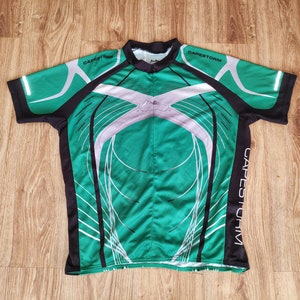 Vintage 90s Bike Cycling jersey t-shirt men by Capestorm Avionic Retro racing jersey short sleeve Road bike jersey Size 2XL