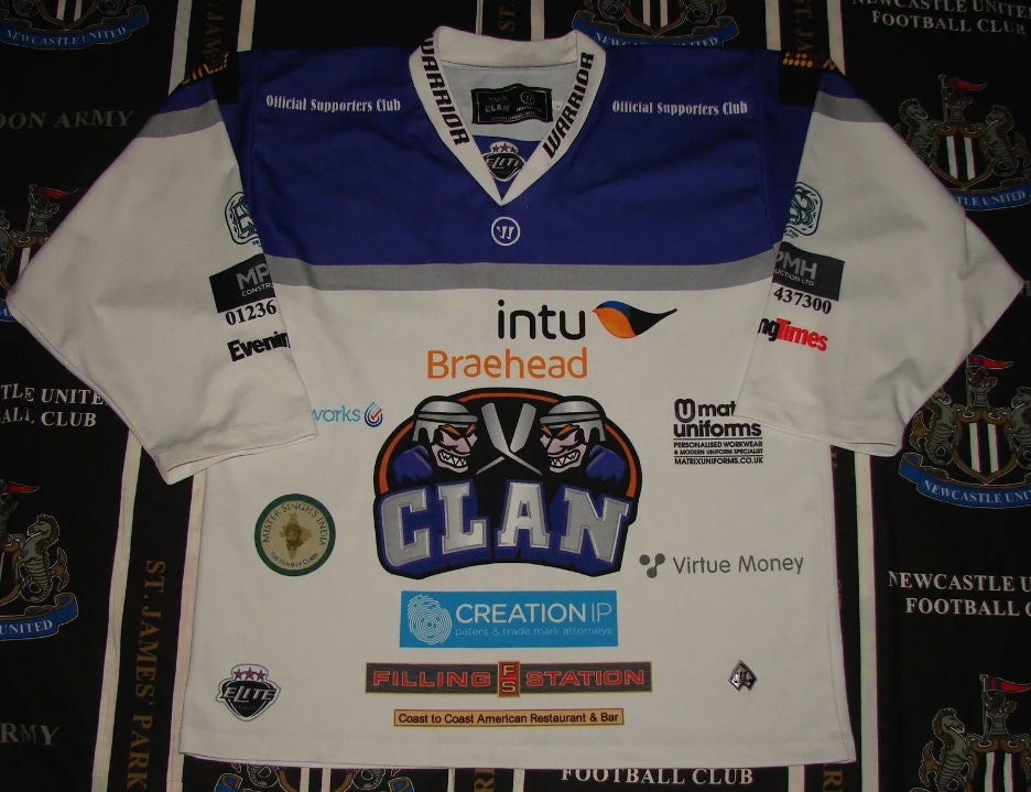 Rare Vintage 90s Braehead Glasgow Clan Ice Hockey Long Sleeve Men s Jersey Shirt Top Warrior NHL Size M Etsy UK