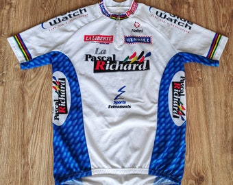 Vintage 90s Ciclismo camiseta hombres por Nalini Retro racing jersey camiseta de manga corta Road bike jersey hecho en Itali Talla 7