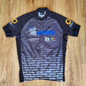 Vintage 90s bike cycling jersey Full zipper jersey t-shirt men by SanSirro Retro racing jersey short sleeve Road bike jersey Size M
