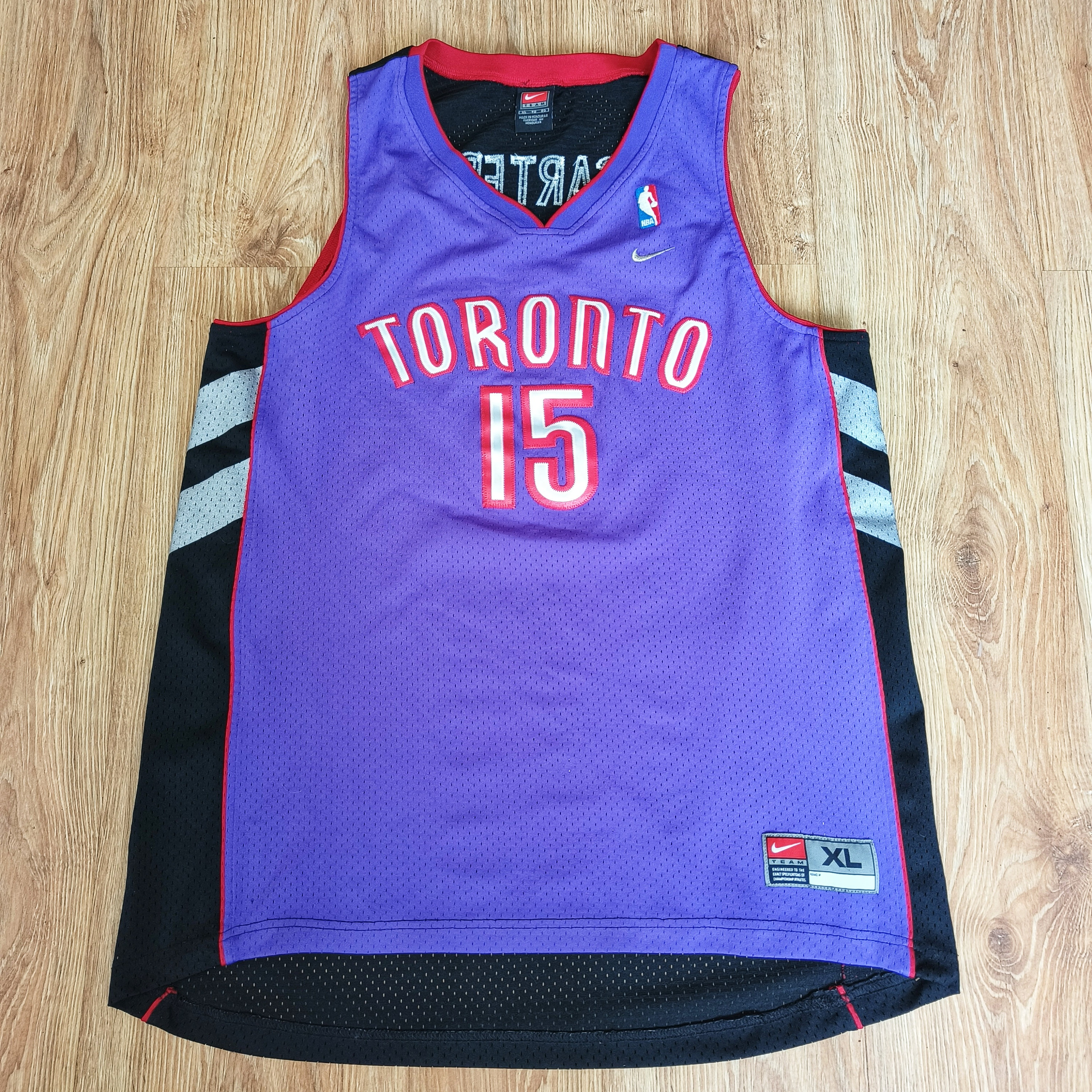 Nike Team Vince Carter #15 Toronto Raptors Purple Jersey Men's Size XL + 2