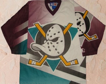 T-shirt Vintage 90s New England College Developmental League Hockey - XL - Gris - Occasion Très Bon état