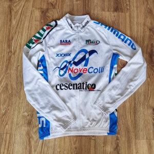 Vintage 90s Cycling jersey men by Cesenatico Sara Sportline Italia Retro racing jersey long sleeve Road bike jersey Top made in China Size S