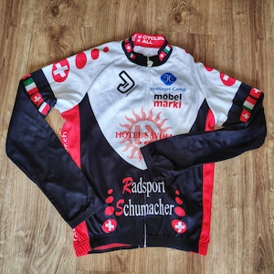 Vintage Bike Cycling jersey men by Jakroo Retro racing jersey long sleeve full zipper Road bike jersey Top