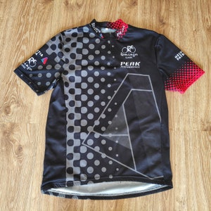 Vintage 90s Cycling jersey men by Perfomance Peak Retro racing jersey short sleeve Road bike jersey Top Size XL