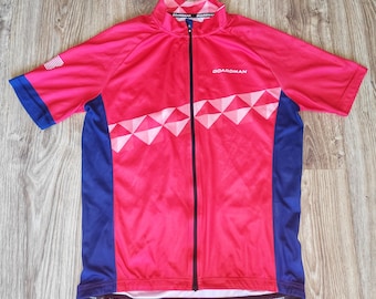 Vintage 90s bike cycling jersey Full zipper jersey t-shirt men by Boardman Retro racing jersey short sleeve Road bike jersey Size XL