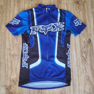 Vintage 90s Cycling jersey men by FoxBike Fox Retro racing jersey short sleeve Road bike jersey Top made in Italy
