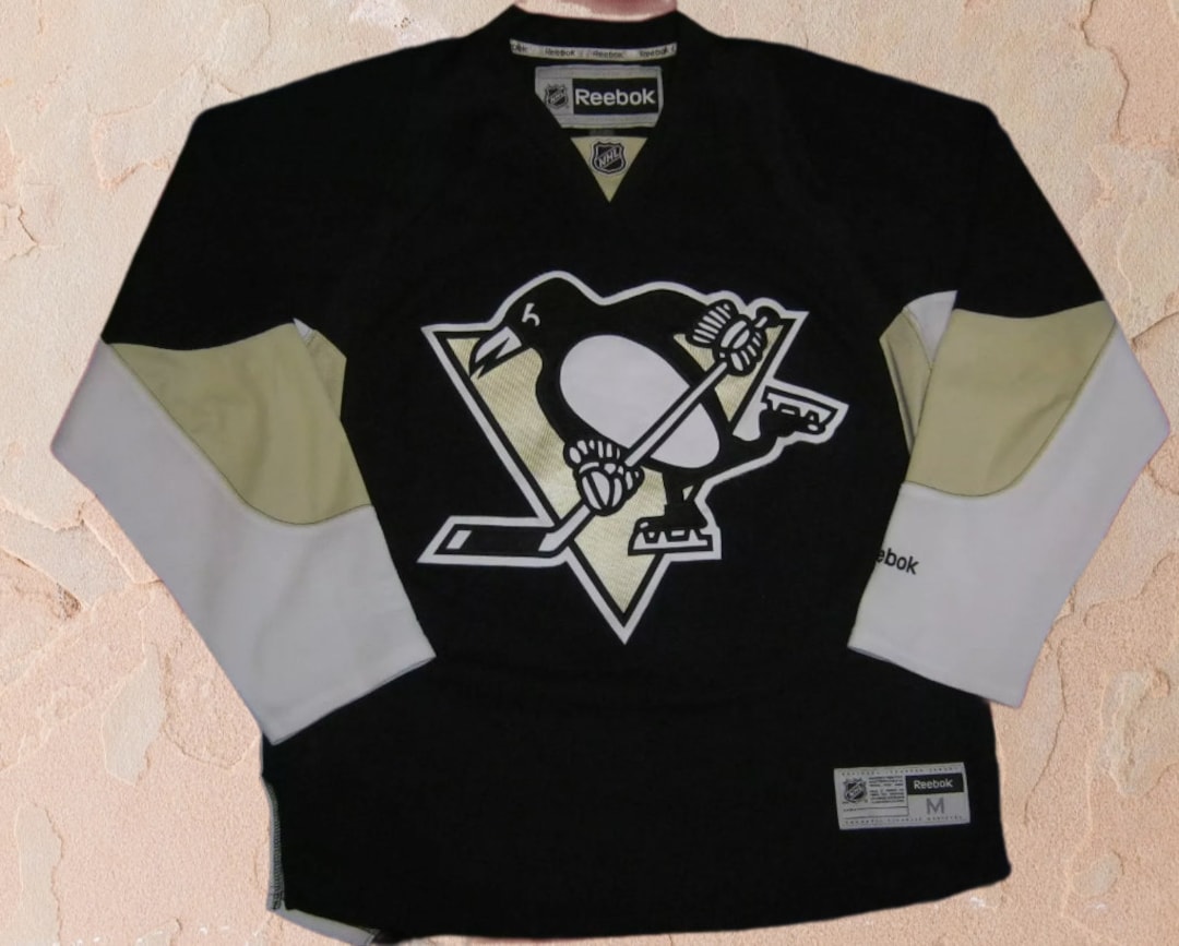 Maillot De Hockey Pittsburgh Penguins Vintage Années 90 - Taille S/M - État Correct