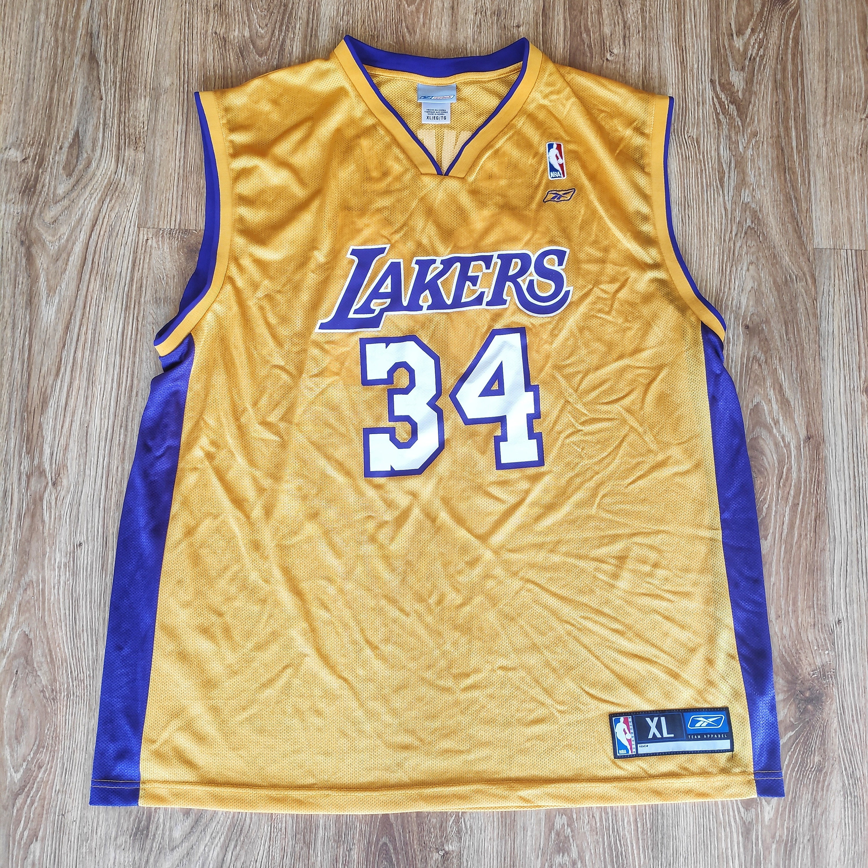 Vintage 80s 90s Los Angeles LA Lakers Jersey Medium Blue Blank