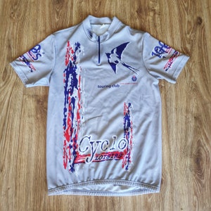 Vintage Bike Cycling jersey men by Tzamo Retro racing jersey Road bike jersey Top Size L