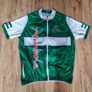 Vintage 90s Bike cycling jersey men by Max Huerzeler Retro Swiss racing jersey short sleeve Road full zipper bike jersey Size L