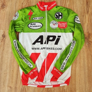Retro rare Vintage 90s Cycling Bike Cycle jersey men Specialized long sleeve shirt Top