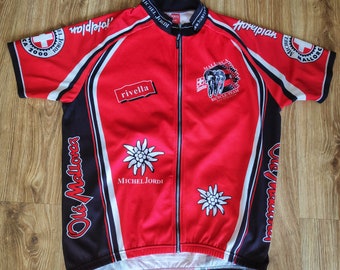Vintage Bike Cycling jersey men by Michel Jordi Max Hurzeler Retro racing jersey full zipper Road bike jersey Top Size XL